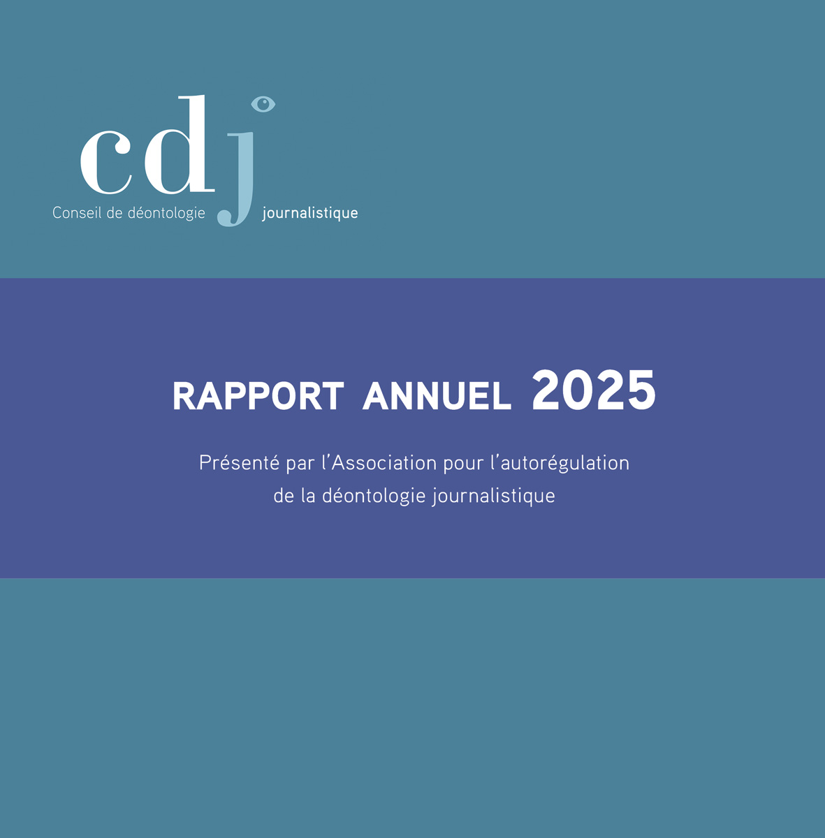 Couverture du rapport annuel du CDJ pour l'année 2025